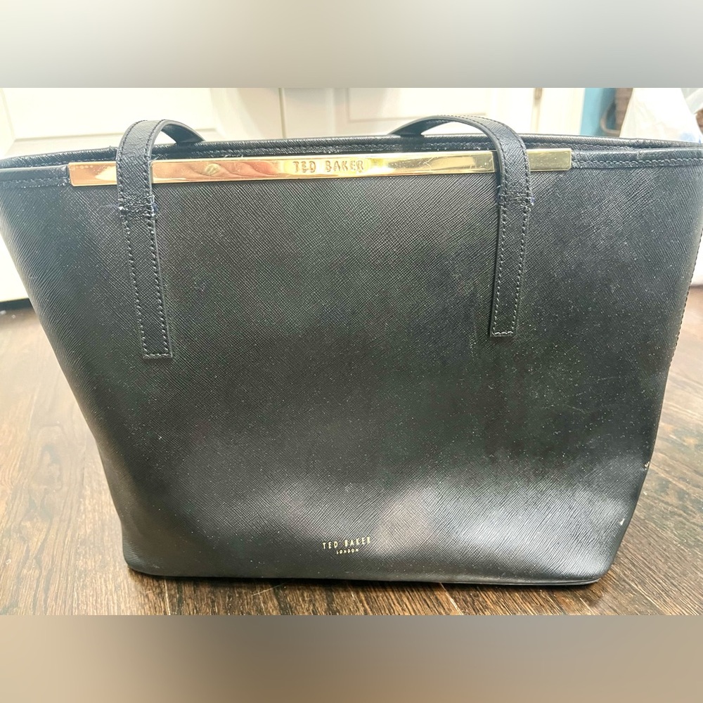 Ted Baker Black Leather Tote Bag